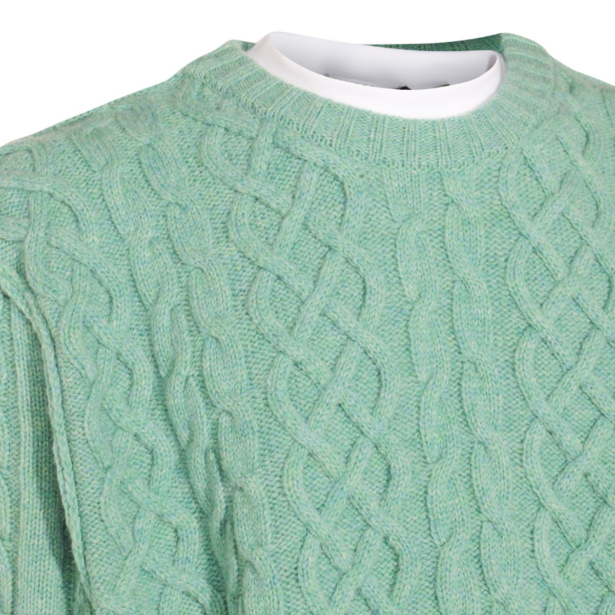 LIGHT GREEN WOOL KNITWEAR