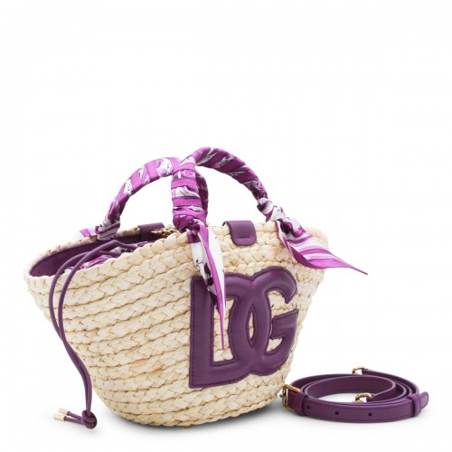 BEIGE AND VIOLET RAFFIA... 2