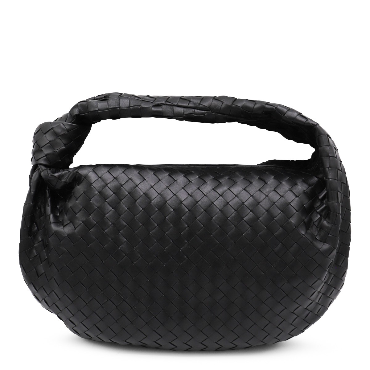 BLACK LEATHER JODIE MEDIUM SHOULDER BAG