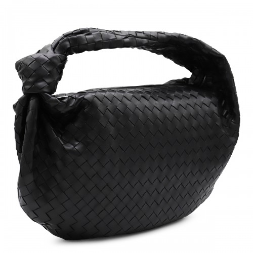 BLACK LEATHER JODIE MEDIUM SHOULDER BAG