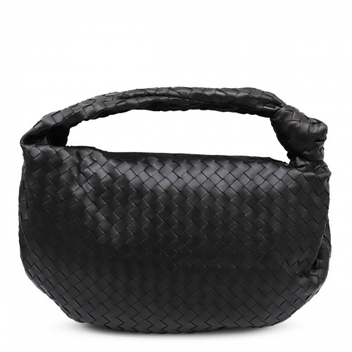 BLACK LEATHER JODIE MEDIUM SHOULDER BAG