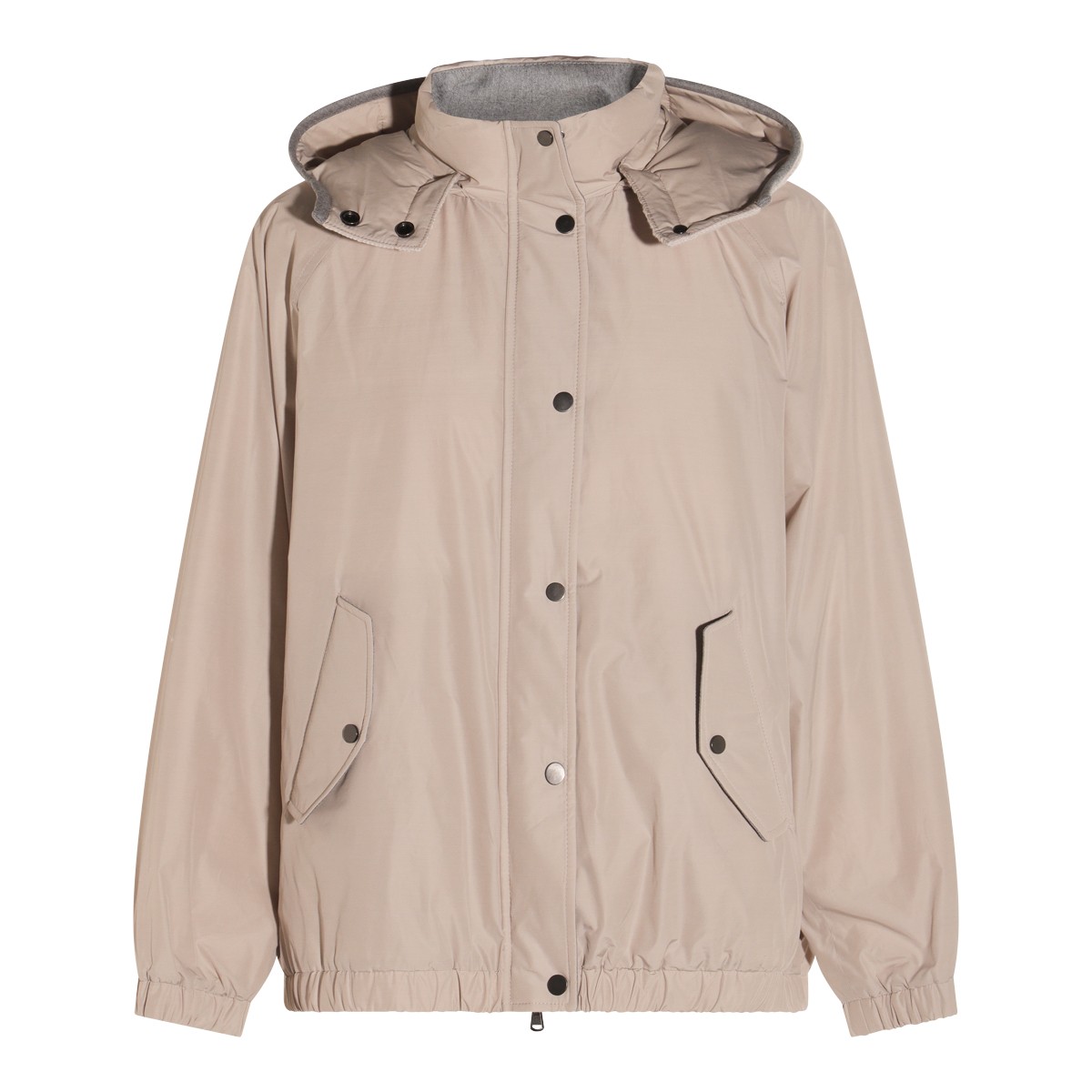 BEIGE COTTON DOWN JACKET