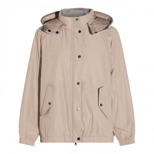 BEIGE COTTON DOWN JACKET