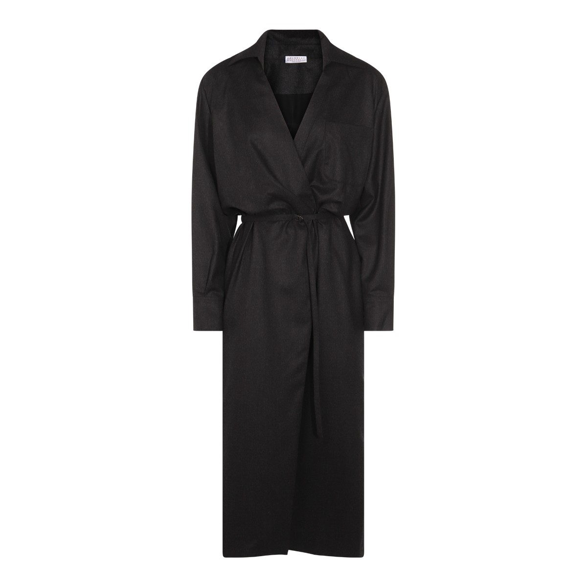 DARK GREY WOOL DRESS