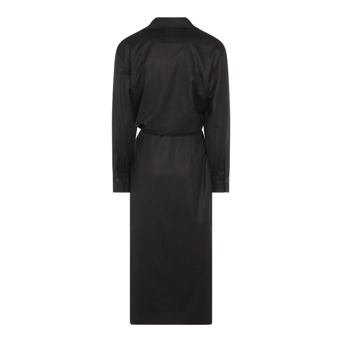 DARK GREY WOOL DRESS