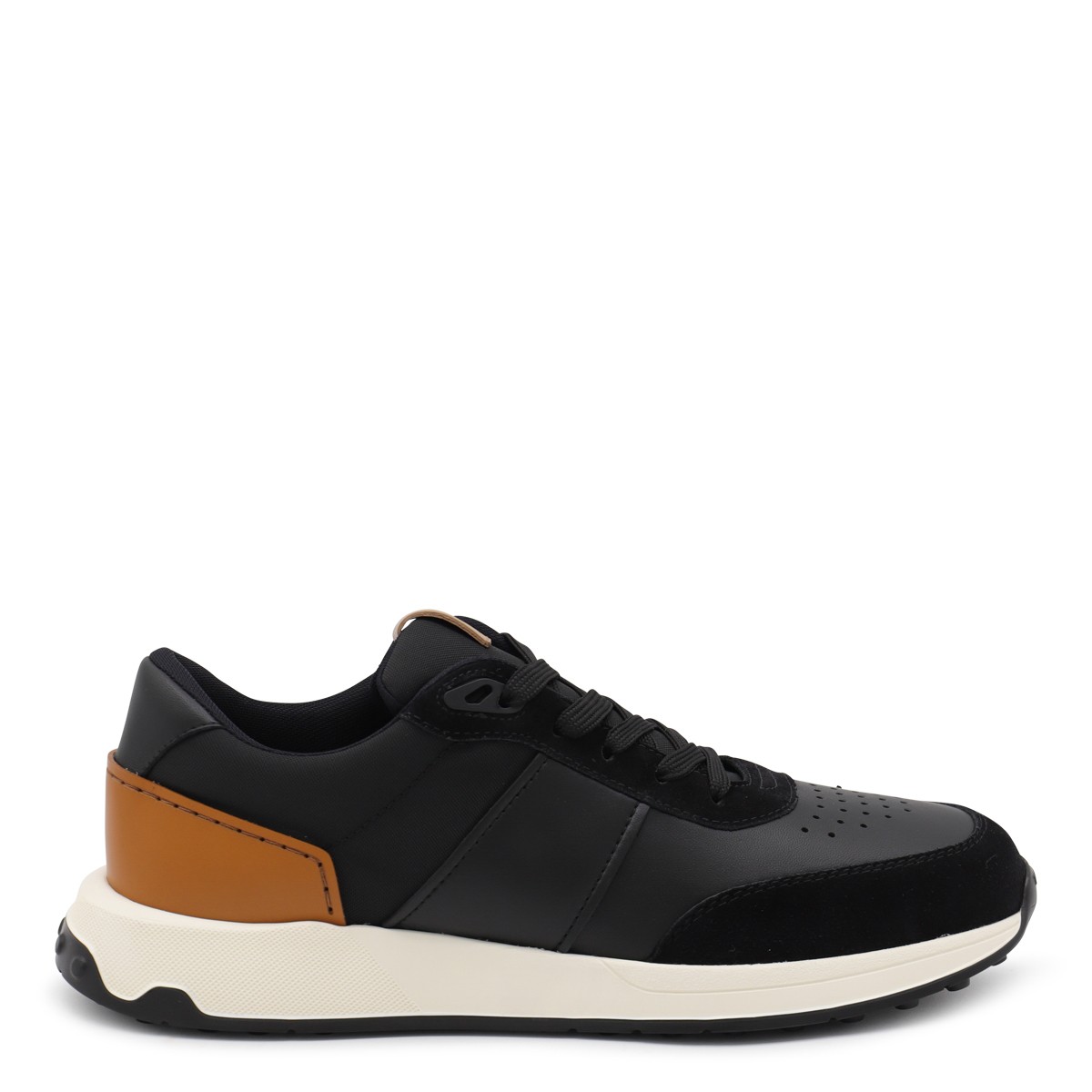 BLACK LEATHER SNEAKERS
