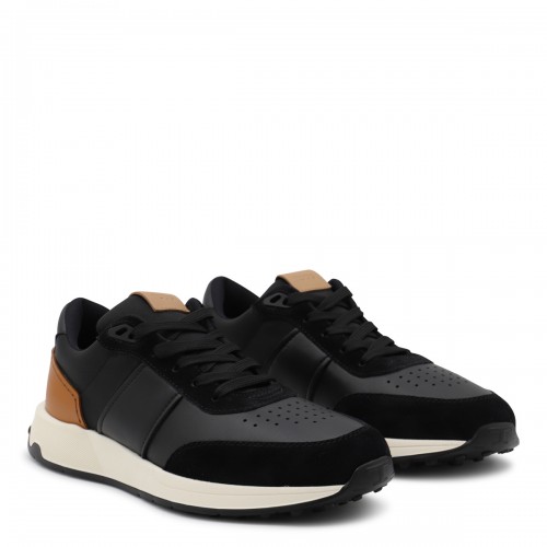 BLACK LEATHER SNEAKERS