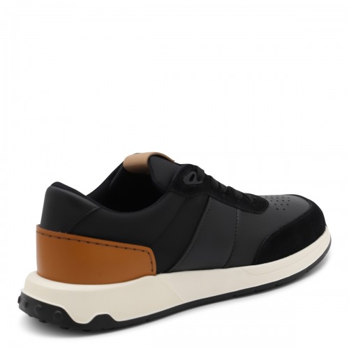 BLACK LEATHER SNEAKERS
