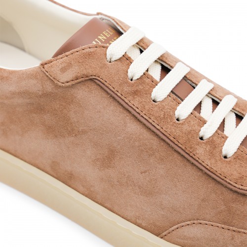 BROWN LEATHER SNEAKERS