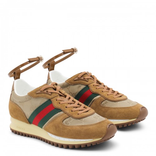 BROWN LEATHER NORA SNEAKERS
