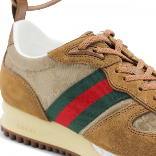 BROWN LEATHER NORA SNEAKERS