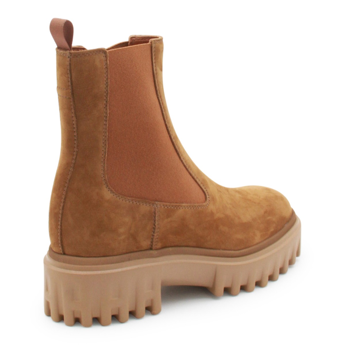 BROWN LEATHER CHELSEA BOOTS