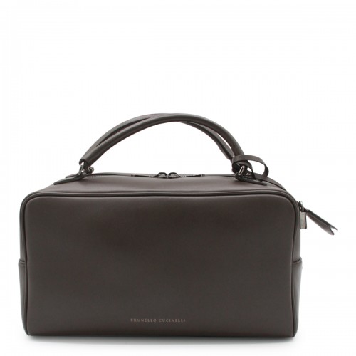 DARK BROWN LEATHER CROSSBODY BAG