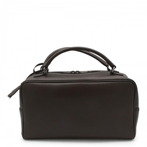 DARK BROWN LEATHER CROSSBODY BAG