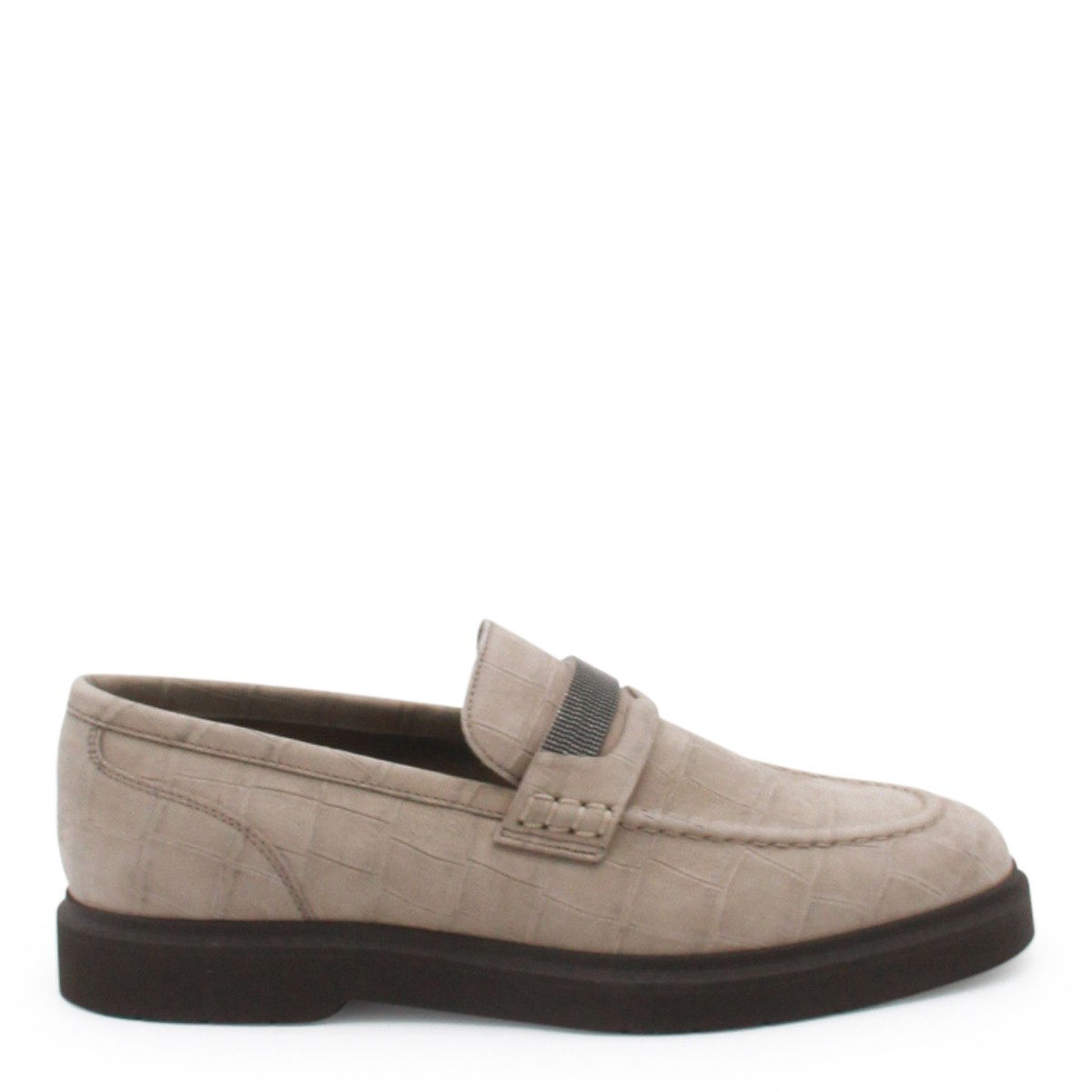 BEIGE LEATHER LOAFERS