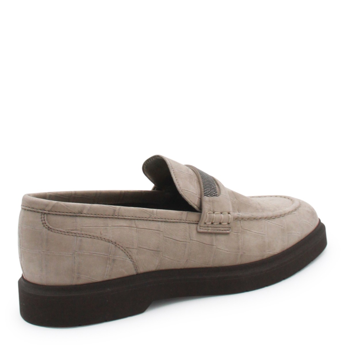 BEIGE LEATHER LOAFERS