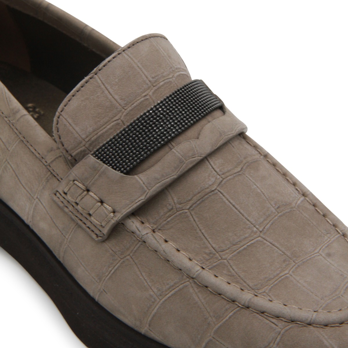 BEIGE LEATHER LOAFERS