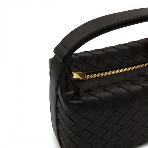 DARK BROWN LEATHER WALLACE SHOULDER BAG