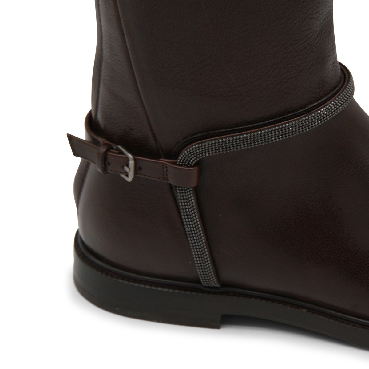 DARK BROWN LEATHER BOOTS