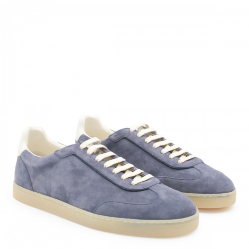 BLUE LEATHER SNEAKERS