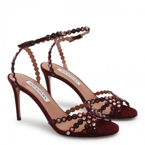 DARK RED LEATHER TEQUILA 85 SANDAL