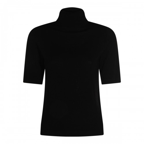 BLACK WOOL KNITWEAR