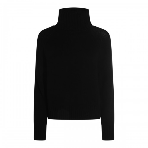 BLACK WOOL KNITWEAR