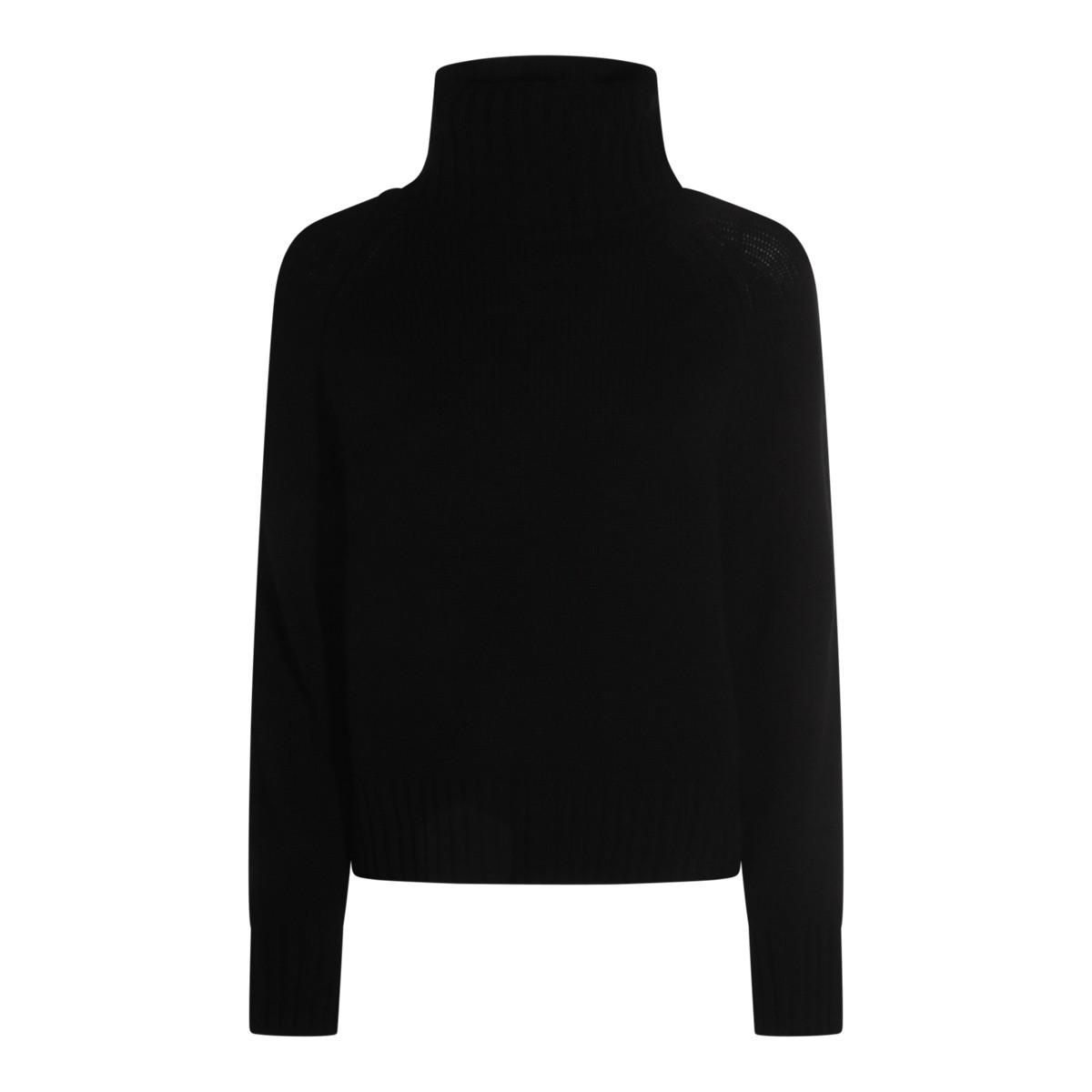 BLACK WOOL KNITWEAR