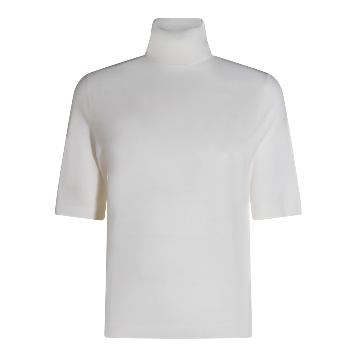 WHITE WOOL KNITWEAR