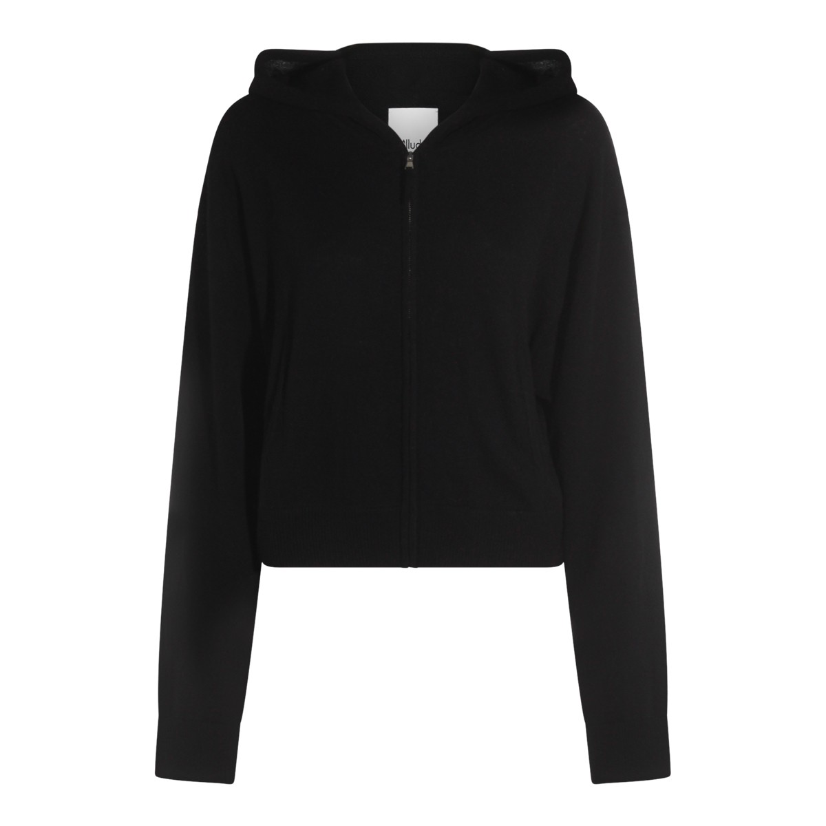 BLACK WOOL SWEATSHIRT