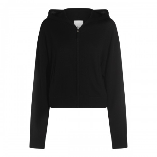 BLACK WOOL SWEATSHIRT