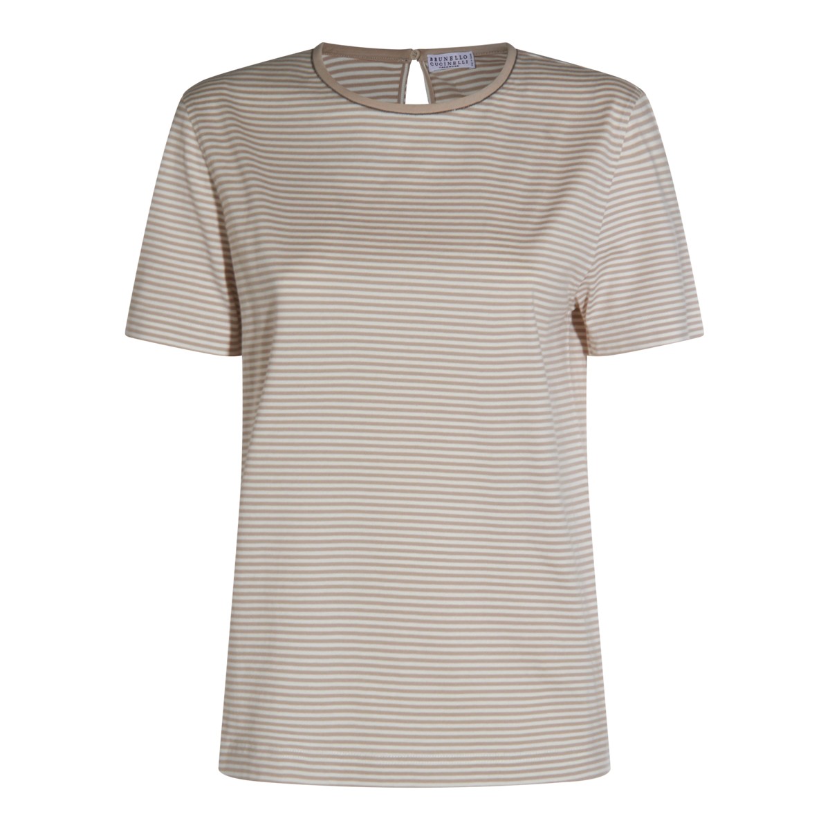BEIGE COTTON T-SHIRT
