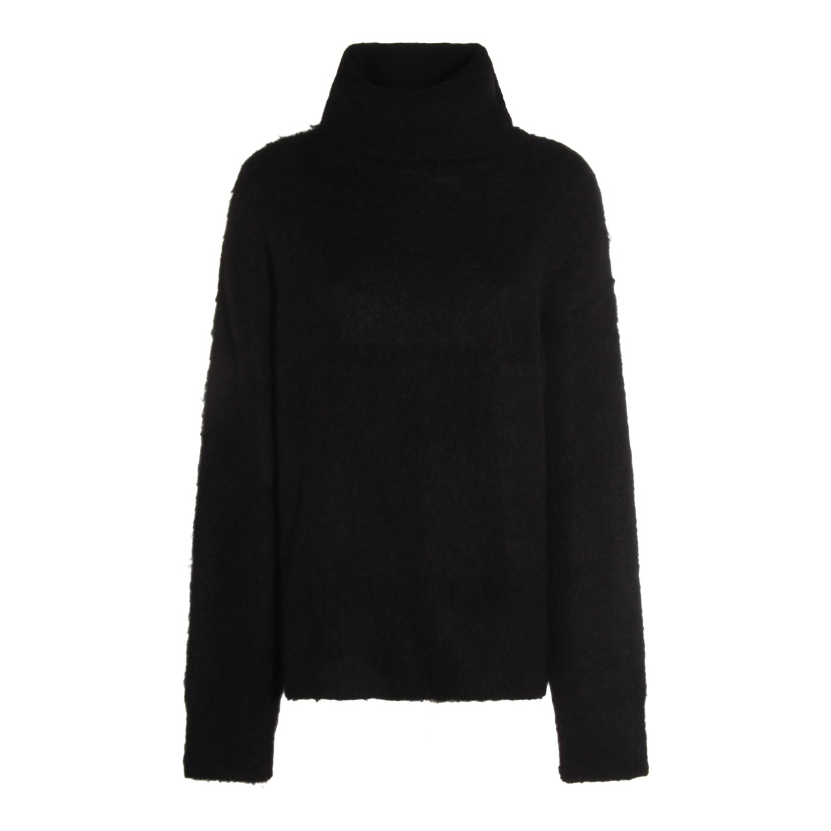 BLACK WOOL KNITWEAR