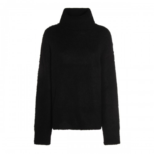 BLACK WOOL KNITWEAR