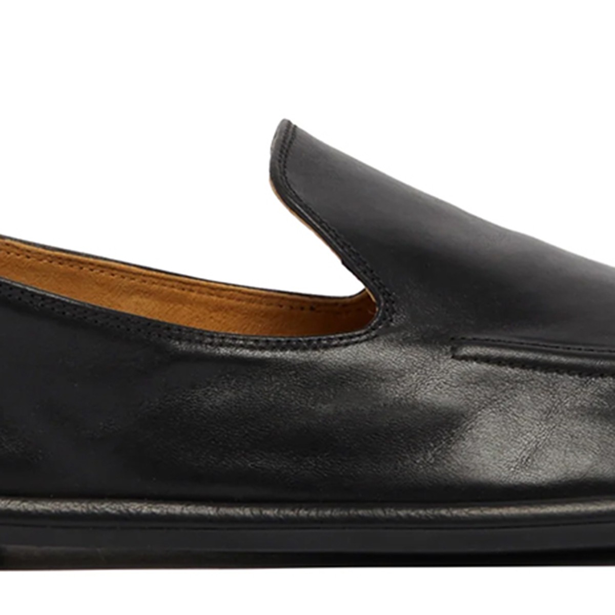 BLACK LEATHER CANAL LOAFERS BLACK LEATHER CANAL LOAFERS