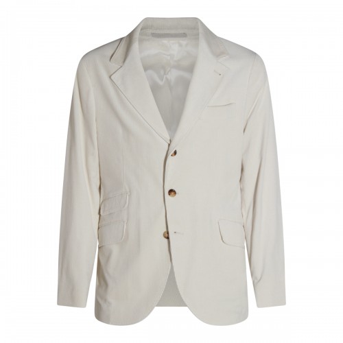 WHITE COTTON BLAZER