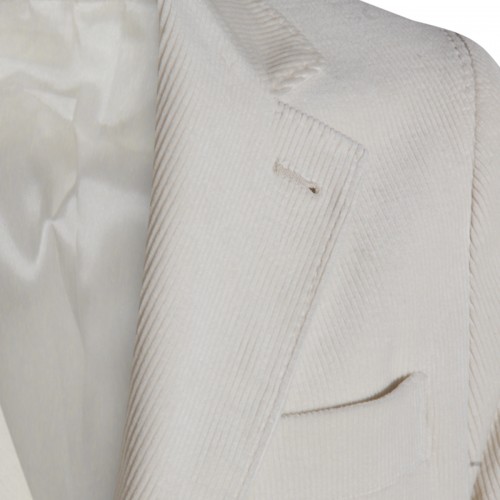 WHITE COTTON BLAZER