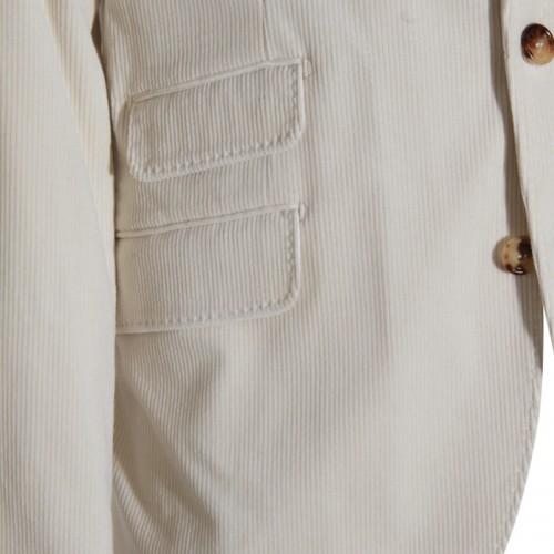 WHITE COTTON BLAZER