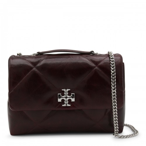 DARK RED LEATHER KIRA DIAMOND SHOULDER BAG
