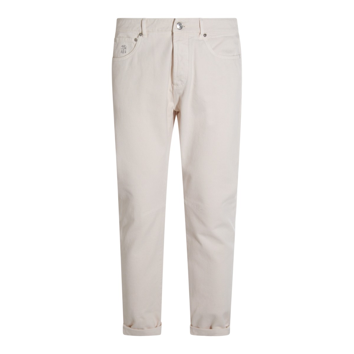 WHITE COTTON JEANS
