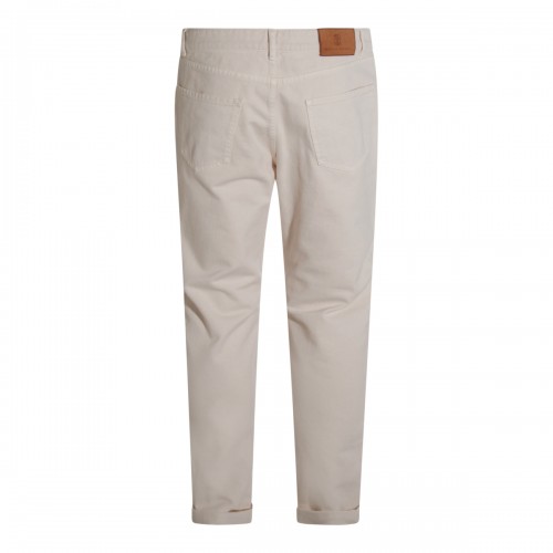 WHITE COTTON JEANS