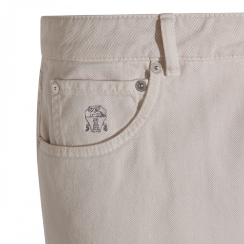 WHITE COTTON JEANS