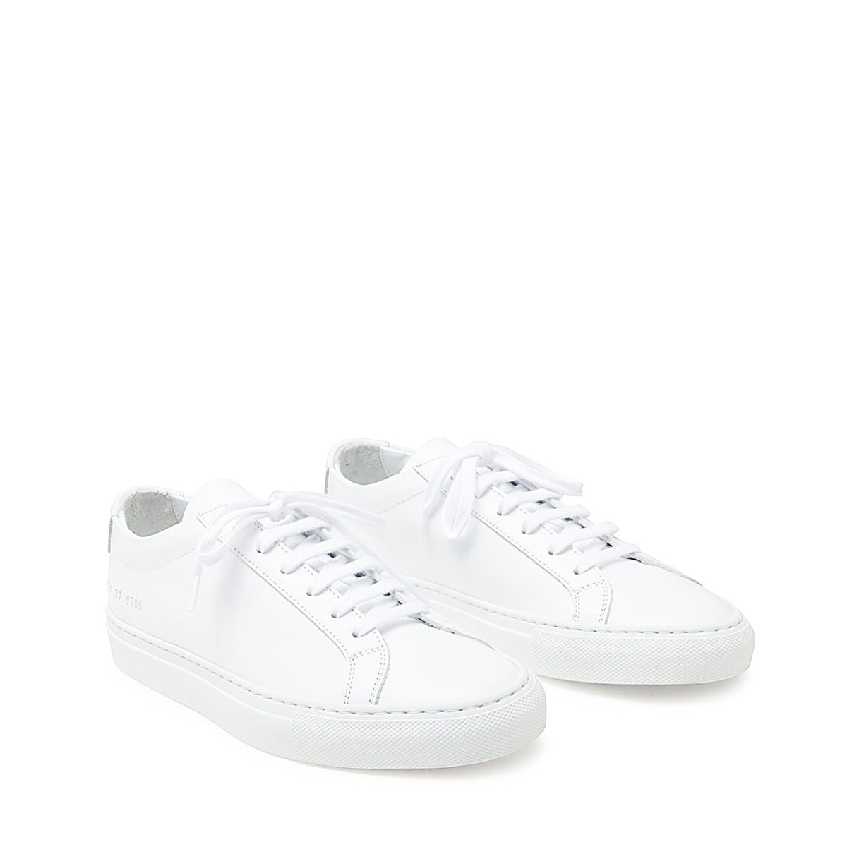 WHITE LEATHER ACHILLE LOW SNEAKERS