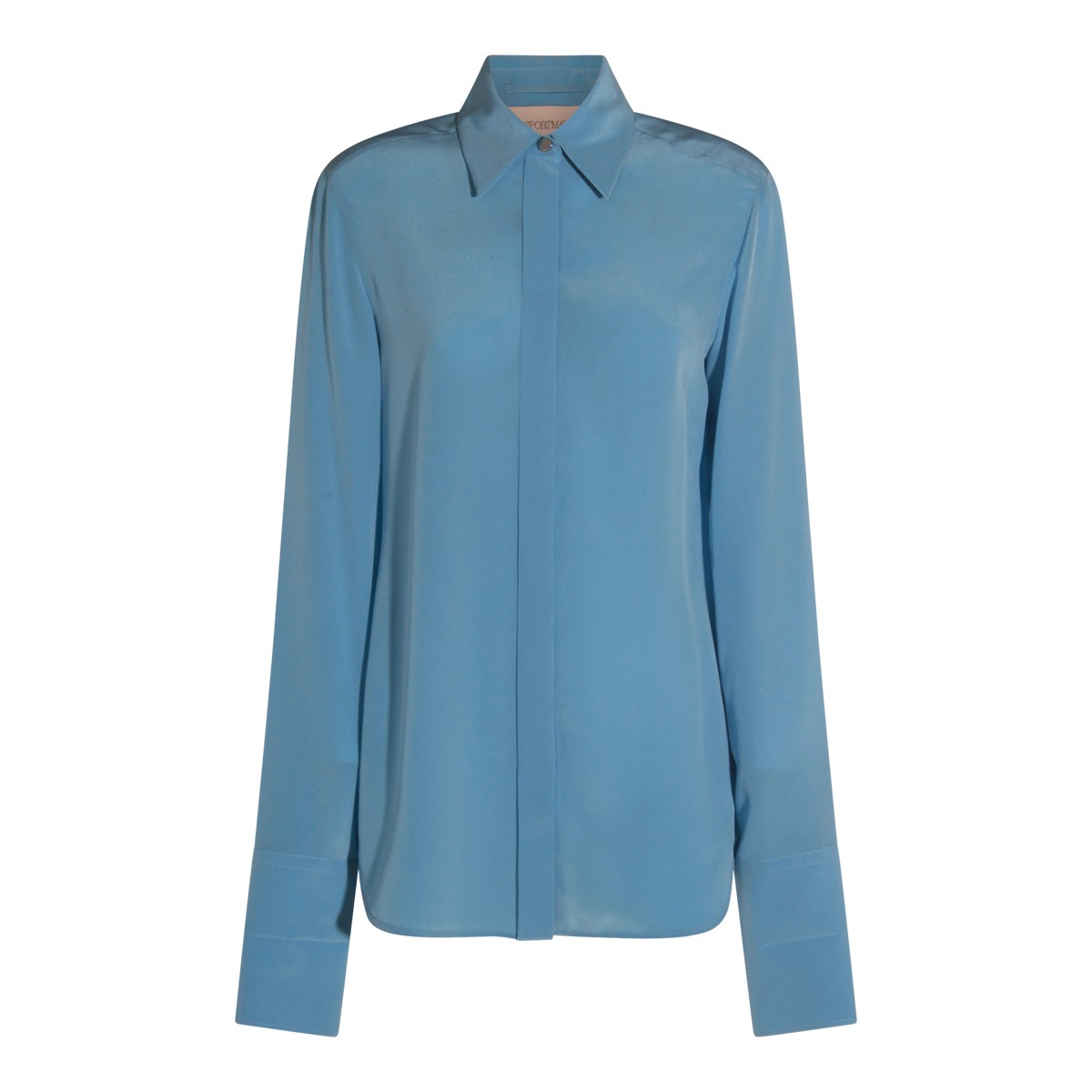 BLUE SILK SHIRT
