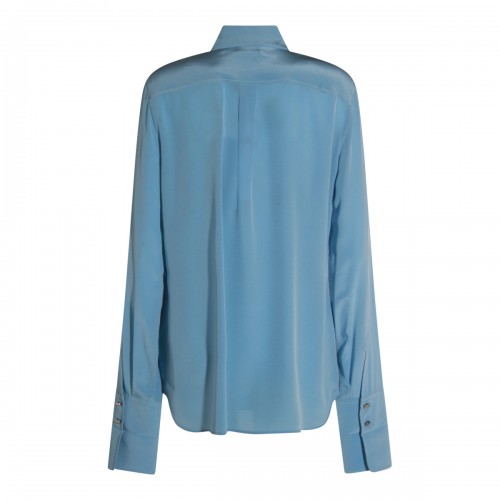 BLUE SILK SHIRT