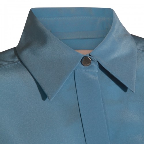 BLUE SILK SHIRT