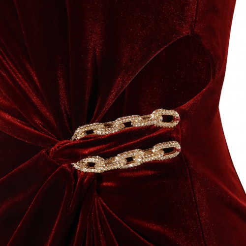 BURGUNDY DRESS