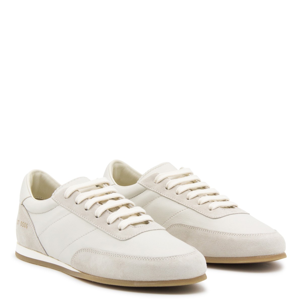 WHITE LEATHER MINIMAL RUNNER SNEAKERS