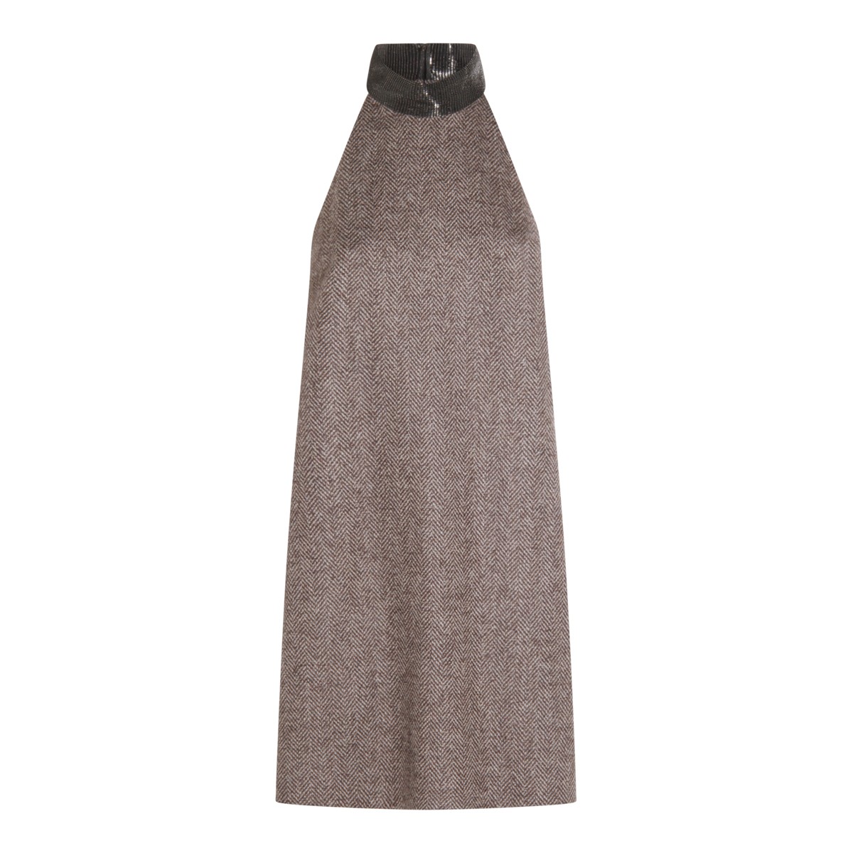 BROWN CASHMERE DRESS