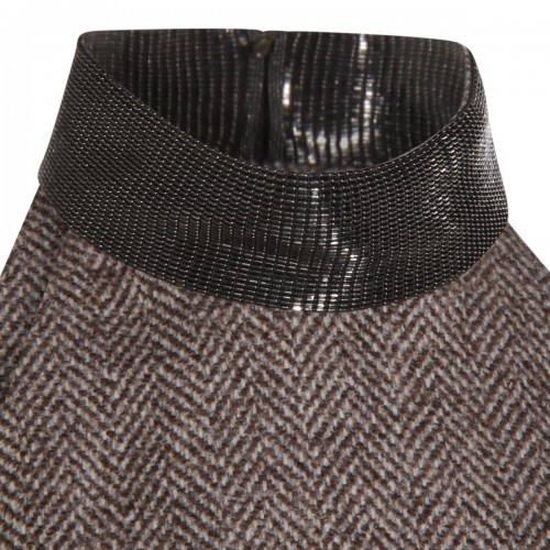 BROWN CASHMERE DRESS